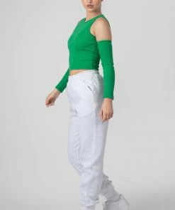 Public Desire UK KAIIA CLOTHING Arm Warmer Underbust Top Green