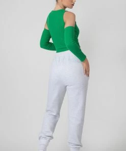 Public Desire UK KAIIA CLOTHING Arm Warmer Underbust Top Green