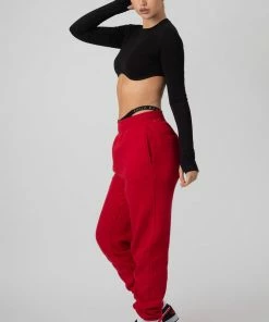 Public Desire UK Long Sleeve Underbust Crop Top Black