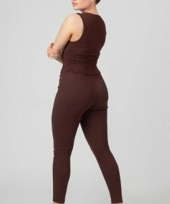 Public Desire UK Corset Detail Top Chocolate KAIIA CLOTHING