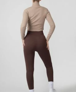 Public Desire UK High Neck Half Zip Top Light Taupe KAIIA CLOTHING