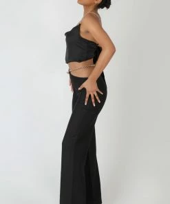 Public Desire UK Chain Detail Trouser Black