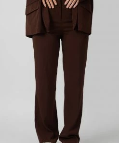 Public Desire UK KAIIA CLOTHING Dad Trouser Chocolate