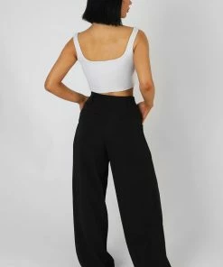 Public Desire UK Square Neck Ribbed Crop Top Ecru KAIIA CLOTHING 7 Public Desire UK Square Neck Ribbed Crop Top Ecru KAIIA CLOTHING