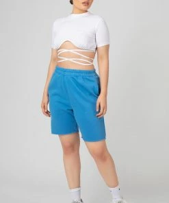 Public Desire UK Underbust Detail Strappy Crop Top White KAIIA CLOTHING