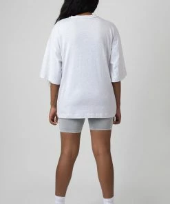 Public Desire UK Exposed Seam Oversized T Shirt Oatmeal Marl KAIIA CLOTHING