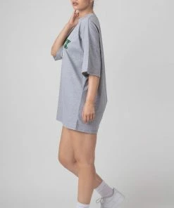 Public Desire UK Montreux T Shirt Dress Grey KAIIA CLOTHING