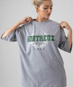 Public Desire UK Montreux T Shirt Dress Grey KAIIA CLOTHING