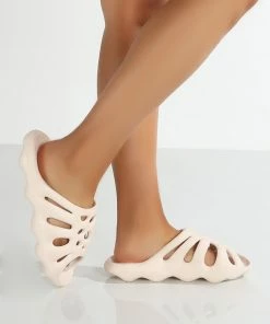 Public Desire UK Saint Ecru Foam Slider Gifts