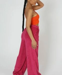 Public Desire UK KAIIA CLOTHING Asymmetric Bralet Orange