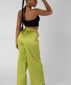 Public Desire UK Slinky Loop Ruching Crop Top Black KAIIA CLOTHING