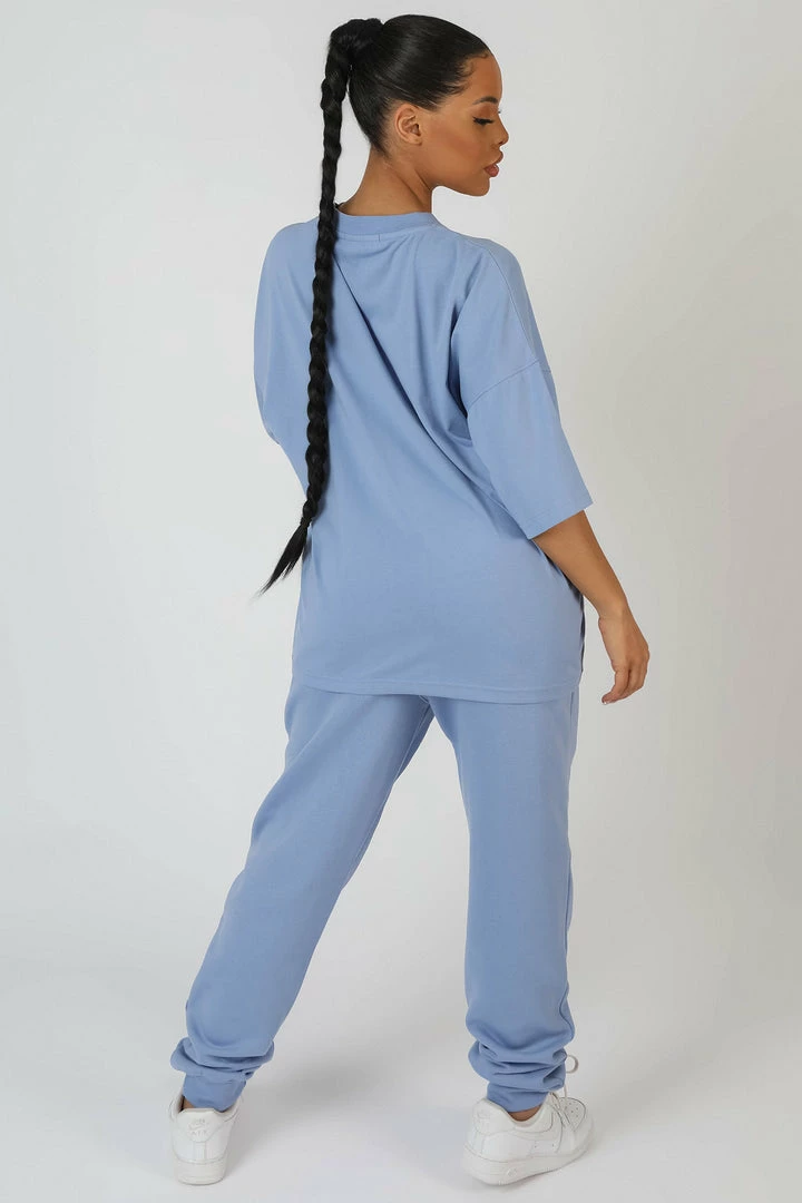 Public Desire UK KAIIA CLOTHING Seam Front Joggers Bluebell 3 Public Desire UK KAIIA CLOTHING Seam Front Joggers Bluebell