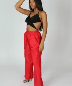 Public Desire UK 90S Butterfly Slinky Top Black KAIIA CLOTHING