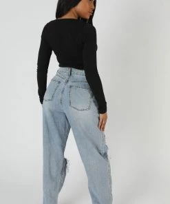 Public Desire UK Underbust Seam Square Neck Bodysuit Black KAIIA CLOTHING