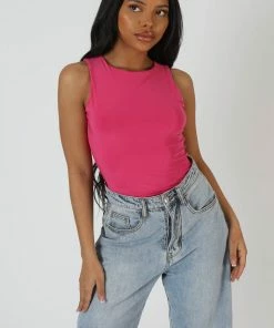 Public Desire UK KAIIA CLOTHING Essential Bodysuit Pink