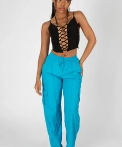 Public Desire UK Lace Up Corset Top Black KAIIA CLOTHING