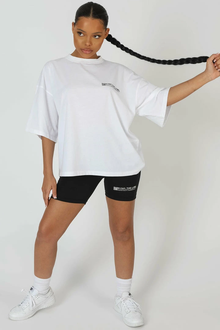 Public Desire UK Oversized Fit Qr Detail T-Shirt White KAIIA CLOTHING 5 Public Desire UK Oversized Fit Qr Detail T-Shirt White KAIIA CLOTHING