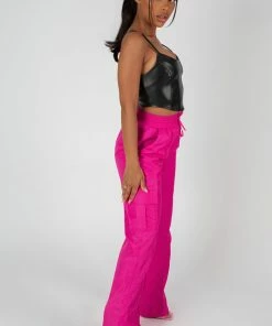 Public Desire UK Seam Pu Corset Top Black