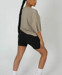 Public Desire UK Oversized Fit Qr Detail Cropped T-Shirt Elm KAIIA CLOTHING 7 Public Desire UK Oversized Fit Qr Detail Cropped T-Shirt Elm KAIIA CLOTHING