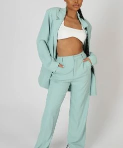 Public Desire UK Oversized Dad Blazer Peppermint KAIIA CLOTHING