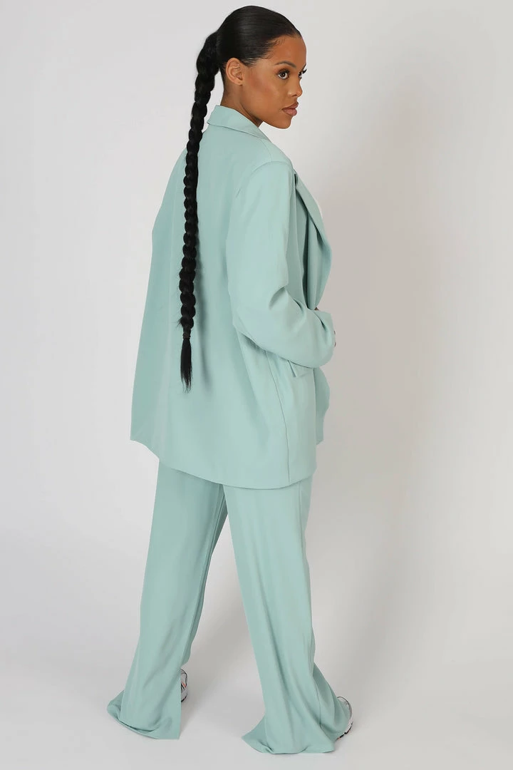 Public Desire UK Split Detail High Waisted Dad Trouser Peppermint KAIIA CLOTHING 4 Public Desire UK Split Detail High Waisted Dad Trouser Peppermint KAIIA CLOTHING