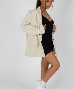 Public Desire UK RIBBED SHORT UNITARD BLACK KAIIA CLOTHING