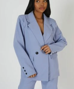 Public Desire UK Dad Blazer Bluebell KAIIA CLOTHING