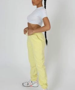 Public Desire UK Seam Front 90S Jogger Lemon KAIIA CLOTHING