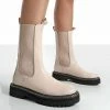 Public Desire UK Animate Bone Ankle Chelsea Boots