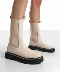 Public Desire UK Animate Bone Ankle Chelsea Boots