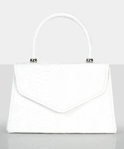 Public Desire UK The Astrid White Textured Mini Bag