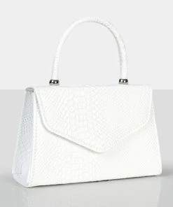 Public Desire UK The Astrid White Textured Mini Bag