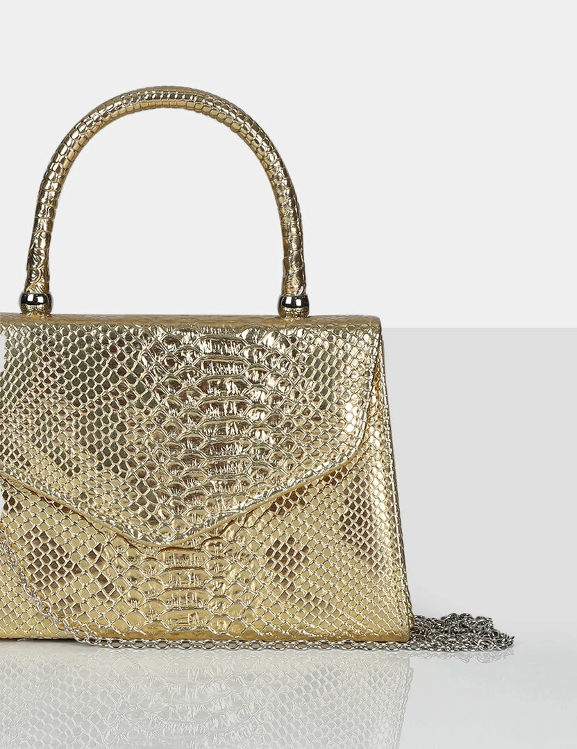 Public Desire UK The Astrid Gold Textured Mini Bag Mini Bags 3 Public Desire UK The Astrid Gold Textured Mini Bag Mini Bags