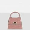Public Desire UK The Lilly Pink Textured Mini Bag