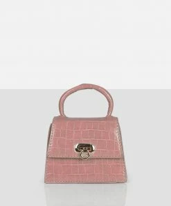 Public Desire UK The Lilly Pink Textured Mini Bag
