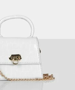 Public Desire UK The Lilly White Textured Mini Bag Bags