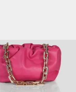 Public Desire UK The Gossip Pink Chain Handbag NEW IN