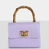 Public Desire UK Mini Bags The Breah Lilac Croc Mini Grab Bag
