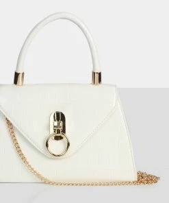Public Desire UK The Nia White Croc Pu Mini Handbag NEW IN 5 Public Desire UK The Nia White Croc Pu Mini Handbag NEW IN