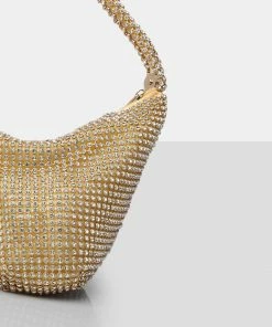 Public Desire UK The Lavender Gold Diamante Mini Pouch Party Bag NEW IN