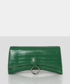 Public Desire UK NEW IN The Kemi Green Arched Crossbody Mini Handbag