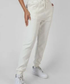 Public Desire UK KAIIA CLOTHING Oversized Fit Seam Front 90S Joggers Ecru