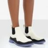 Public Desire UK Myth Ecru Chunky Sole Chelsea Boots