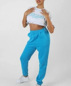 Public Desire UK Chicago Elasticated Hem Cropped T-Shirt Oatmeal Marl KAIIA CLOTHING