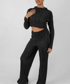 Public Desire UK Plisse Trouser Black 7 Public Desire UK Plisse Trouser Black