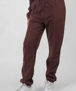Public Desire UK Contrast Stitch 90'S Joggers Aubergine 7 Public Desire UK Contrast Stitch 90'S Joggers Aubergine