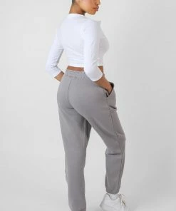 Public Desire UK Oversized Drawstring Joggers Grey KAIIA CLOTHING