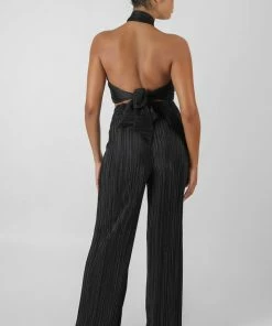 Public Desire UK KAIIA CLOTHING Plisse Wrap Underbust Top Black