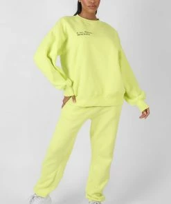 Public Desire UK KAIIA CLOTHING 90S Oversized Joggers Lime
