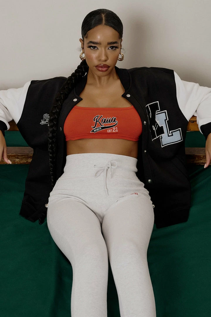 Public Desire UK KAIIA CLOTHING Contrast Sleeve Varsity Jacket Black 1 Public Desire UK KAIIA CLOTHING Contrast Sleeve Varsity Jacket Black